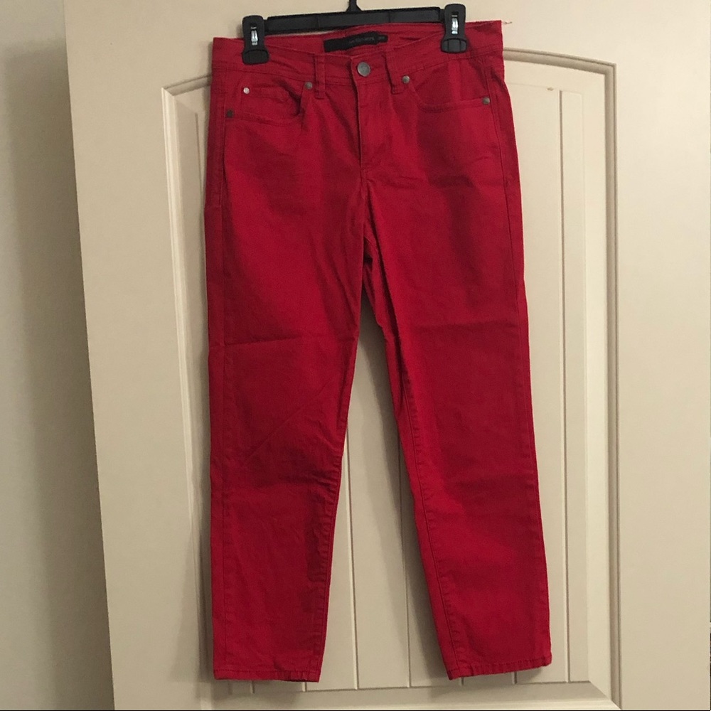 Calvin Klein Jeans- Red Skinny Crop Jean Size 28/6